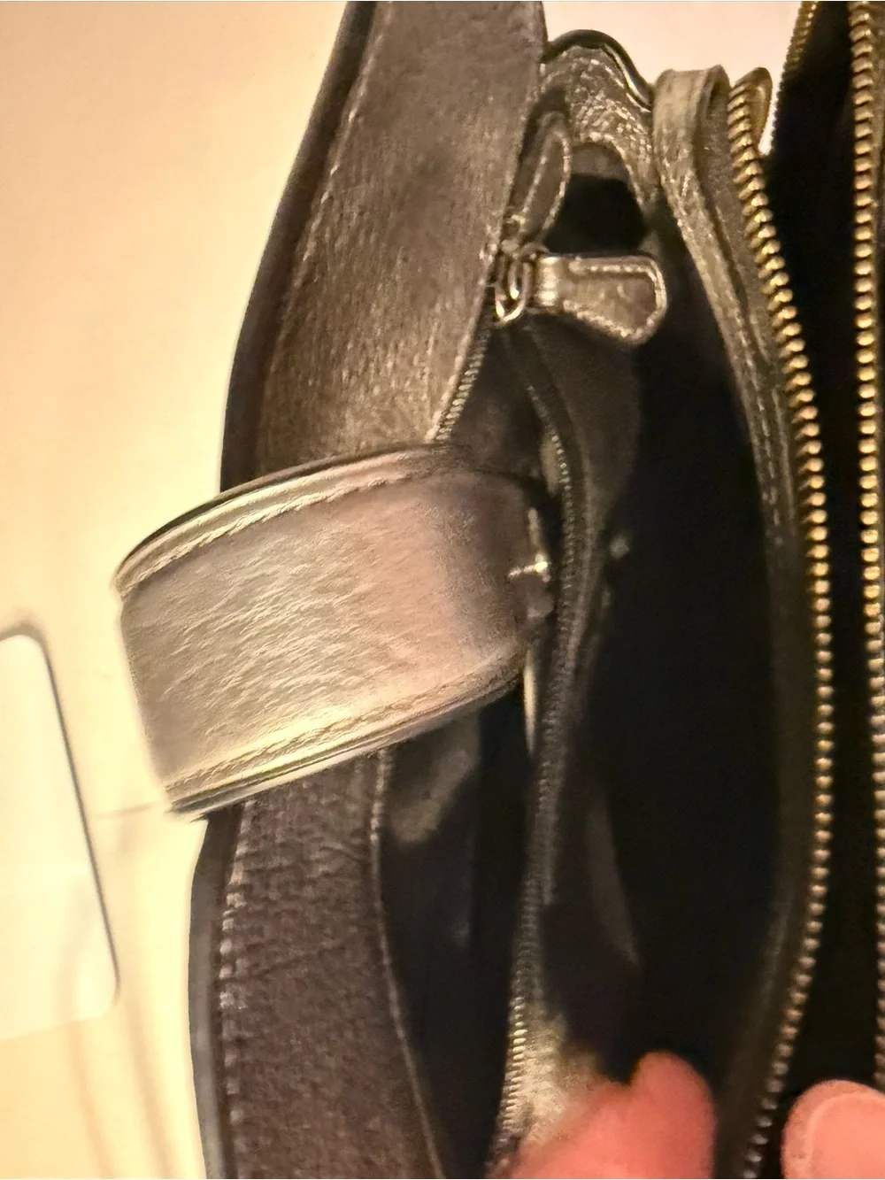 Coach satchel metallic
